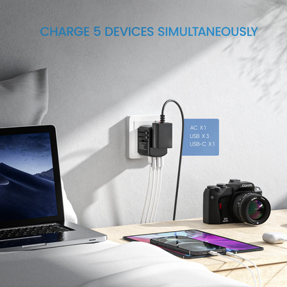 Ultieme reiskracht hub universele adapter met USB-poorten