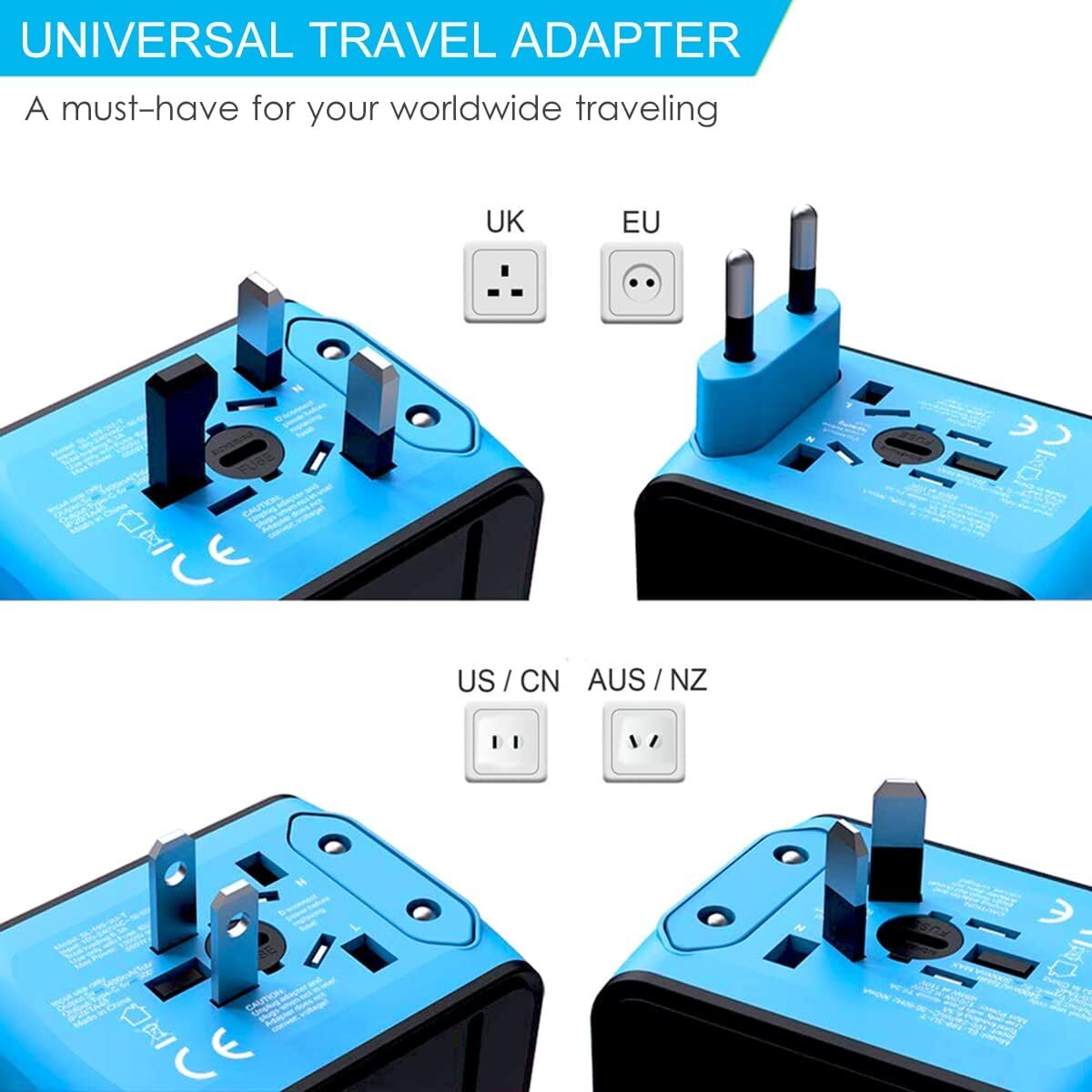 Ultieme reiskracht hub universele adapter met USB-poorten