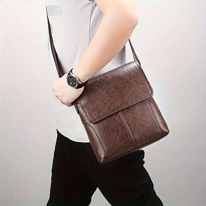 Vintage Luxe PU leren crossbody messenger tas voor mannen