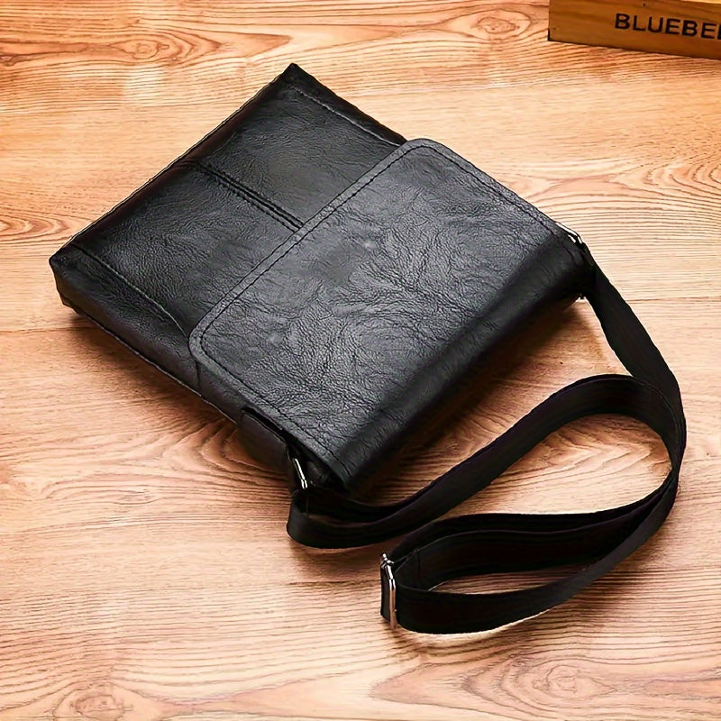 Vintage Luxe PU leren crossbody messenger tas voor mannen