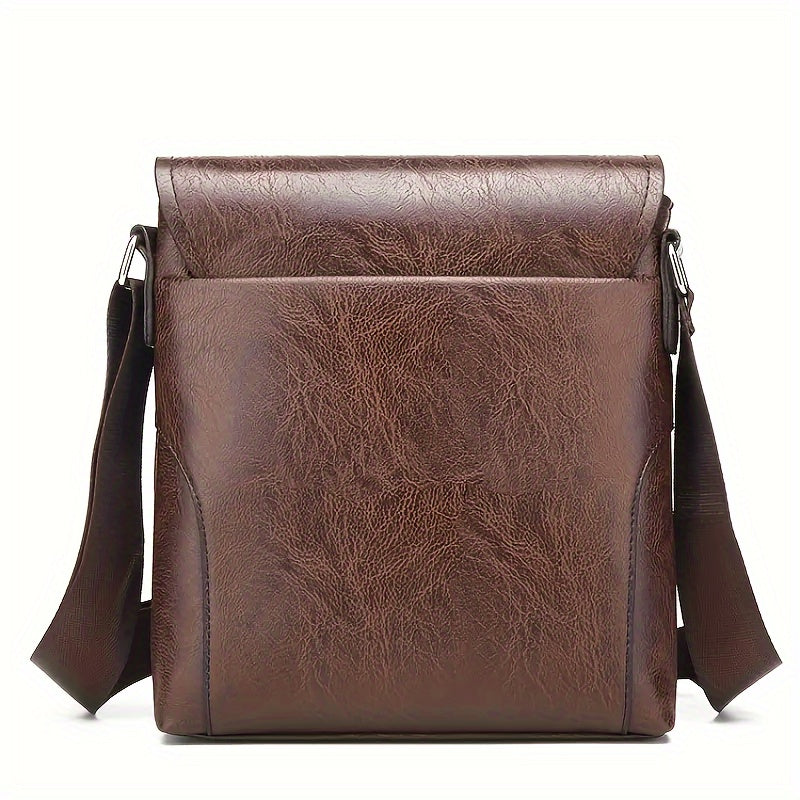 Vintage Luxe PU leren crossbody messenger tas voor mannen
