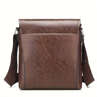 Vintage Luxe PU leren crossbody messenger tas voor mannen