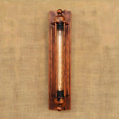 Vintage matzwarte LED wandlamp