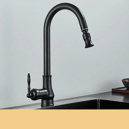VintageTap antieke messing keukenmengkraan met draaibare uitloop