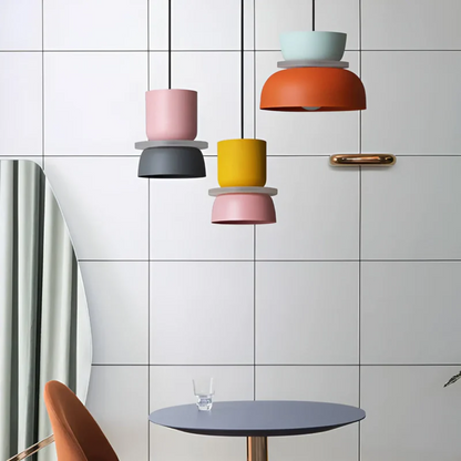 VividGlow macaron LED hanglamp met kleurrijk modern design voor stijlvolle sfeerverlichting