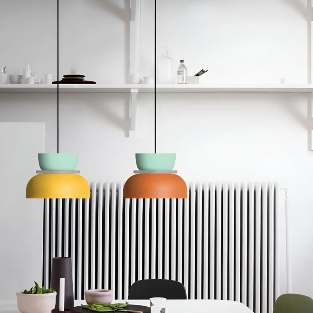VividGlow macaron LED hanglamp met kleurrijk modern design voor stijlvolle sfeerverlichting