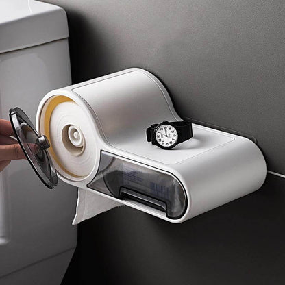 Wandgemonteerde Toiletpapierhouder met Ruimtebesparend Modern Ontwerp