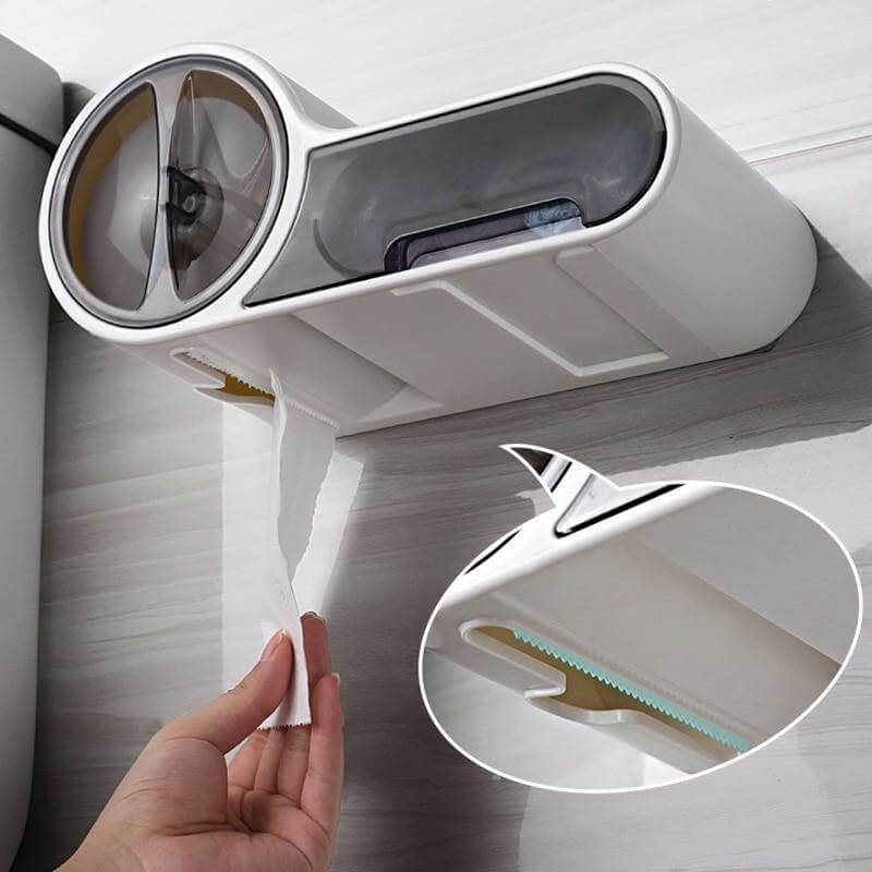 Wandgemonteerde Toiletpapierhouder met Ruimtebesparend Modern Ontwerp