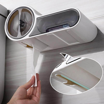 Wandgemonteerde Toiletpapierhouder met Ruimtebesparend Modern Ontwerp