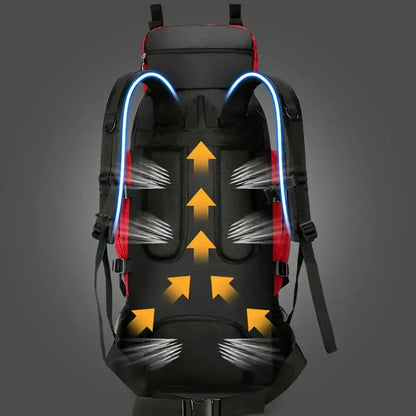 Waterdichte 90L Outdoor Rugzak – Duurzaam & Ruim voor Alle Avonturen