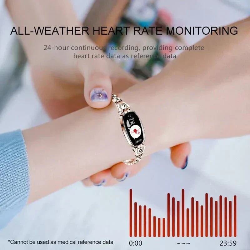 Waterdichte fitness tracker slimme armband met hartslag- en activiteitsmonitoring voor vrouwen