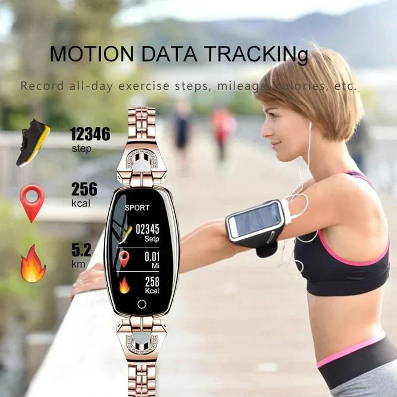 Waterdichte fitness tracker slimme armband met hartslag- en activiteitsmonitoring voor vrouwen