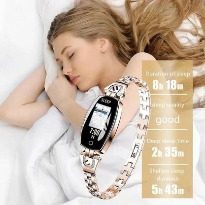 Waterdichte fitness tracker slimme armband met hartslag- en activiteitsmonitoring voor vrouwen