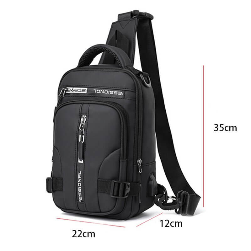 Waterdichte Oxford crossbody tas anti-diefstal schoudertas met USB-oplader