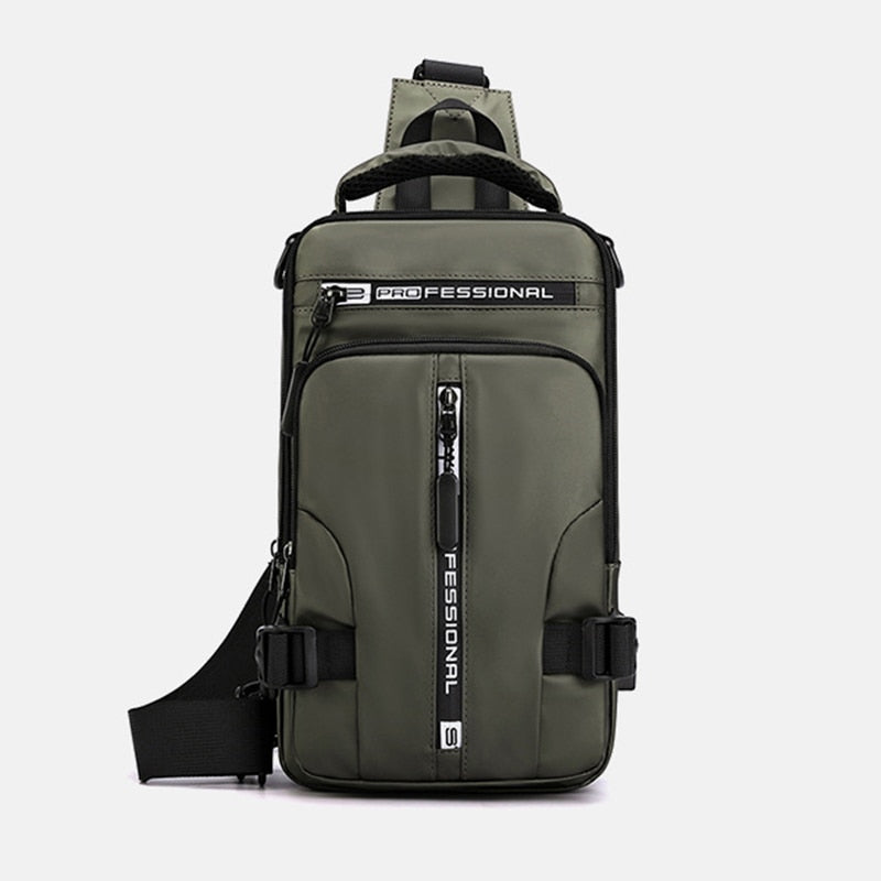 Waterdichte Oxford crossbody tas anti-diefstal schoudertas met USB-oplader