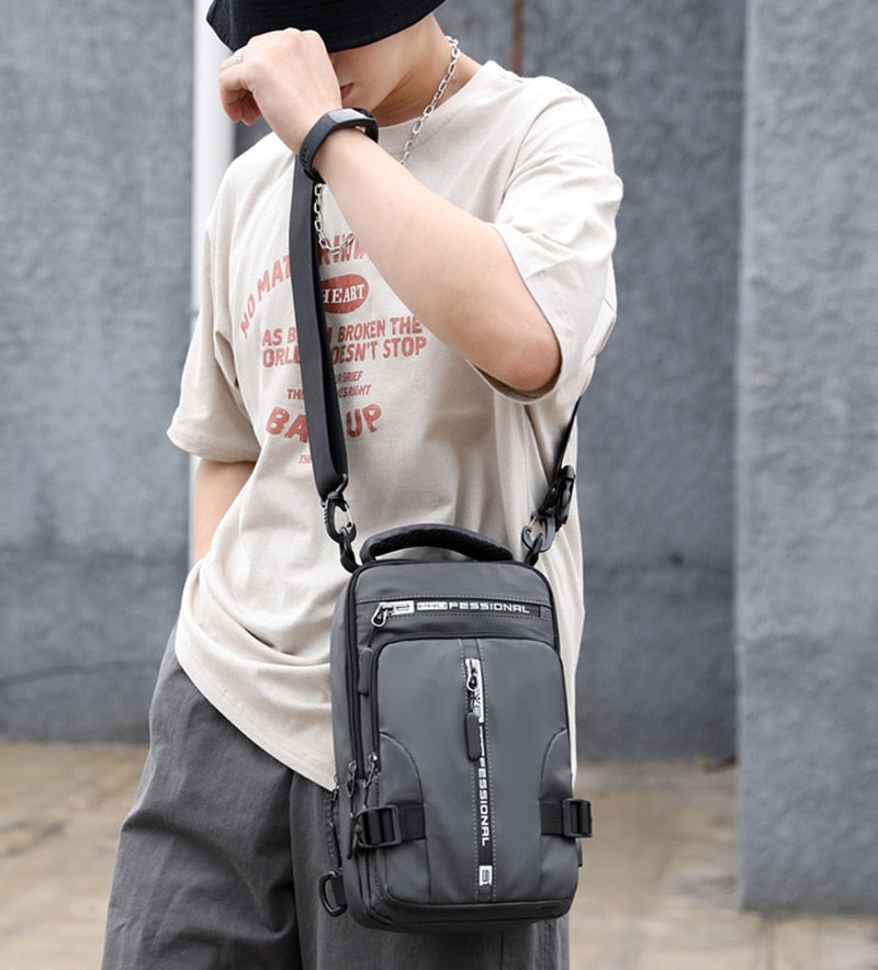 Waterdichte Oxford crossbody tas anti-diefstal schoudertas met USB-oplader