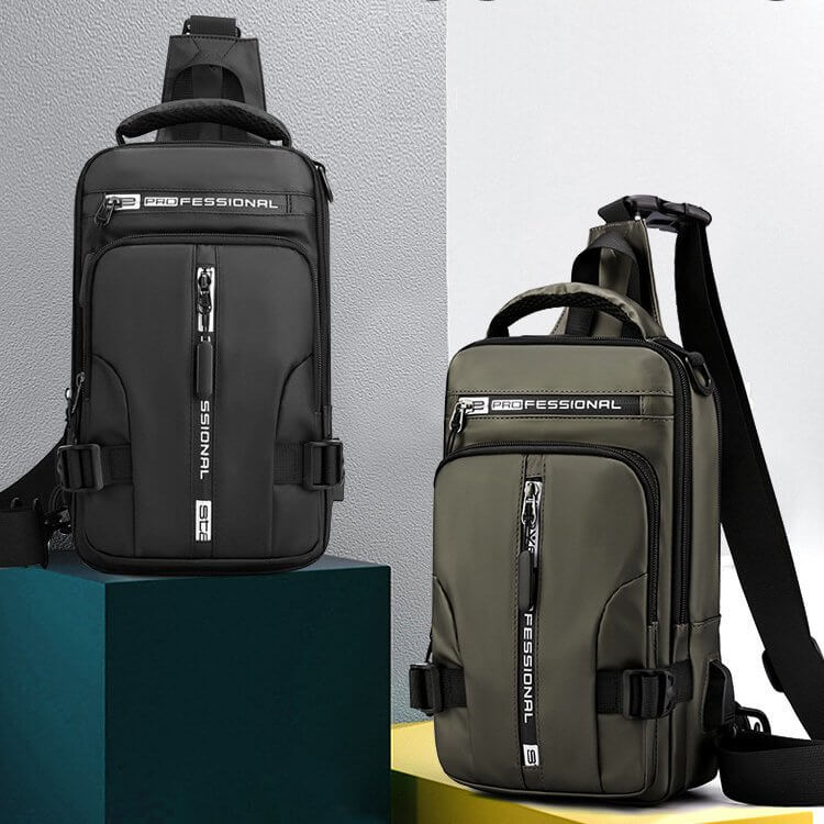 Waterdichte Oxford crossbody tas anti-diefstal schoudertas met USB-oplader