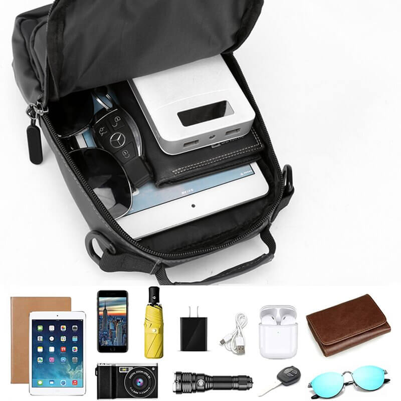 Waterdichte Oxford crossbody tas anti-diefstal schoudertas met USB-oplader