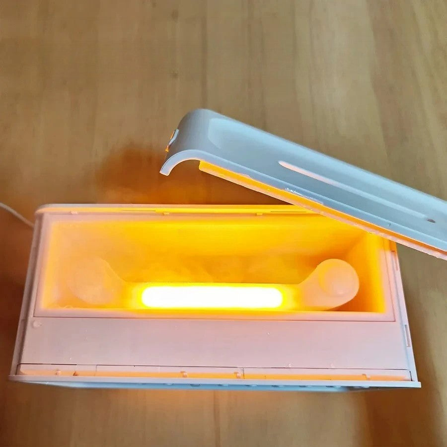 Witgeluidmachine met Verdamper Nachtlampje en Bluetooth Speaker
