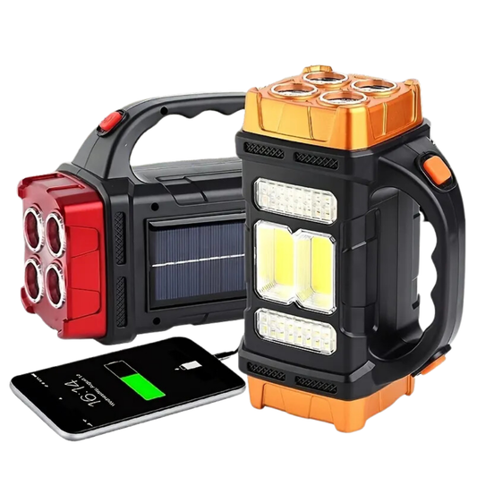 Wildaro – 4-in-1 Emergency Flashlight with Solar Charging and Power Bank