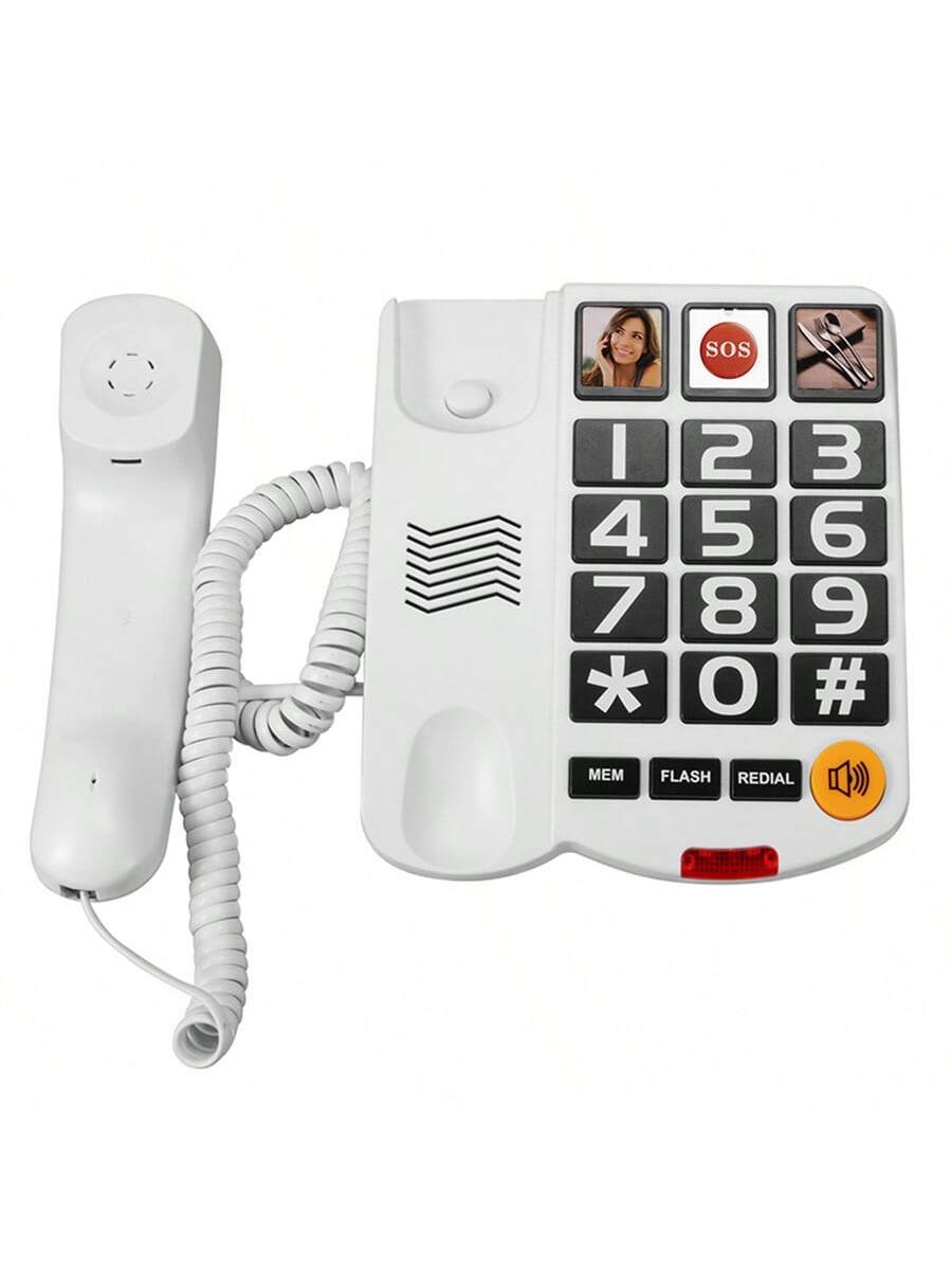 Bedrade huistelefoon voor senioren eenvoudige duurzame vaste telefoon voor gemakkelijk bellen