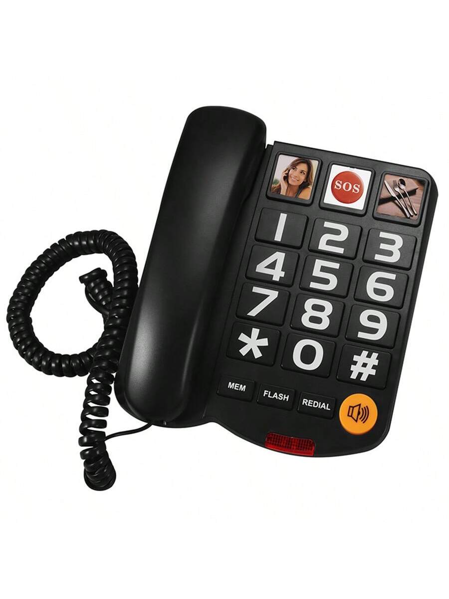 Bedrade huistelefoon voor senioren eenvoudige duurzame vaste telefoon voor gemakkelijk bellen