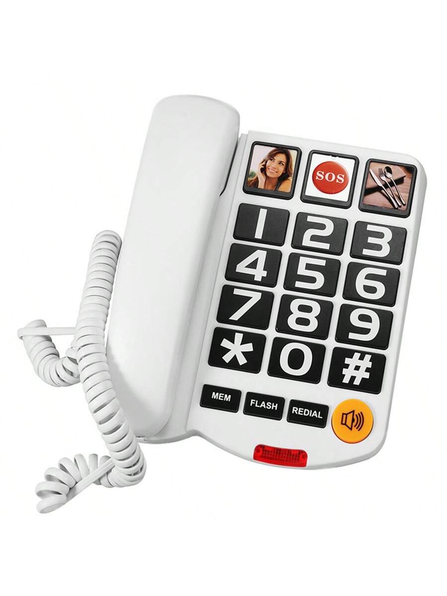 Bedrade huistelefoon voor senioren eenvoudige duurzame vaste telefoon voor gemakkelijk bellen