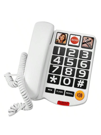 Bedrade huistelefoon voor senioren eenvoudige duurzame vaste telefoon voor gemakkelijk bellen