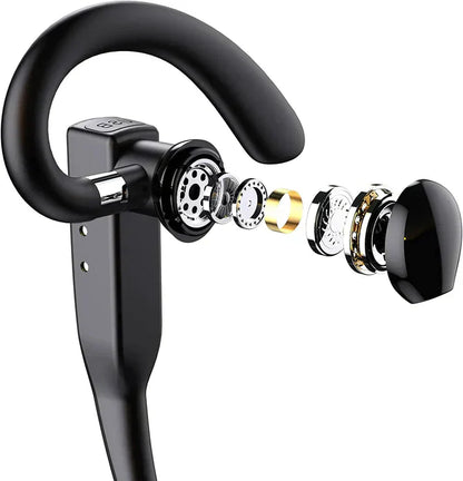 Draadloze Bluetooth headset met dubbele microfoon, ruisonderdrukking en lange batterijduur