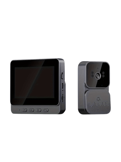 Draadloze HD deurbelcamera met 4,3 inch IPS-display en oplaadbare batterij