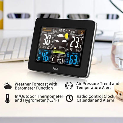 Draadloos weerstation voor thuis binnen- en buitentemperatuur- en vochtigheidsmonitor