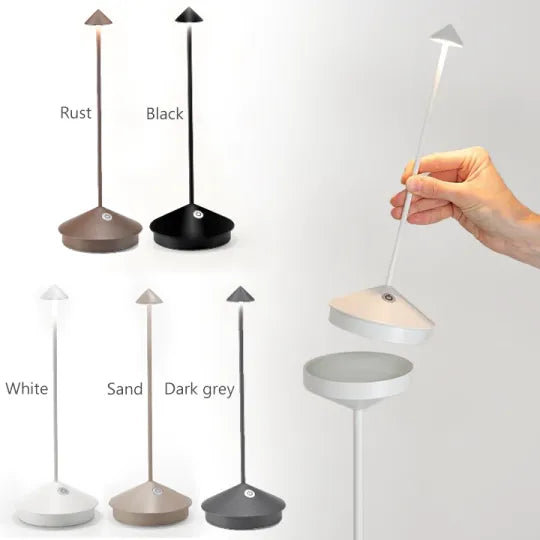 Draadloze LED-tafellamp met oplaadbare batterij en modern design
