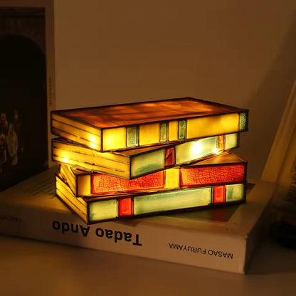 Draadloze mozaïek boeklamp Tiffany-stijl decoratieve tafellamp