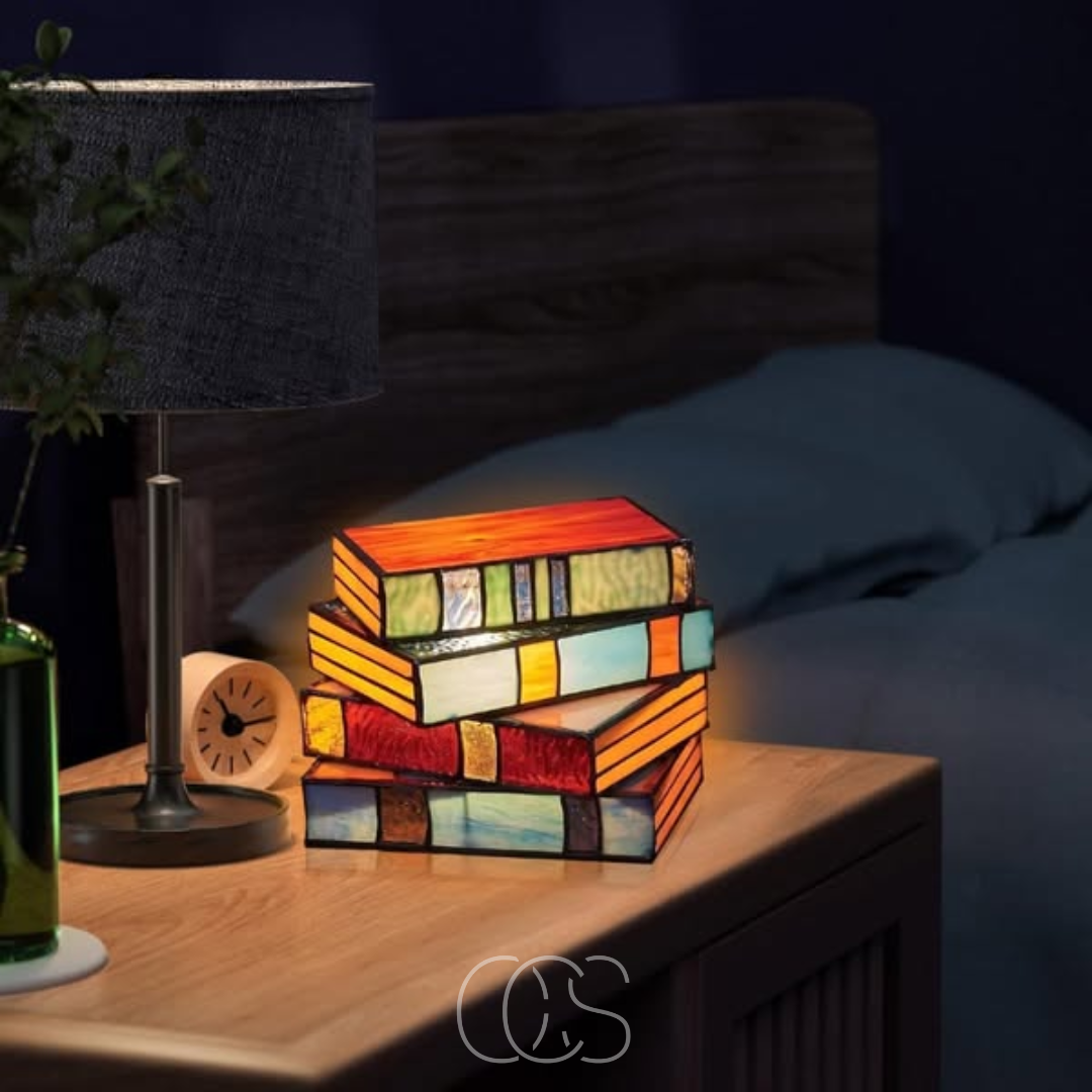 Draadloze mozaïek boeklamp Tiffany-stijl decoratieve tafellamp