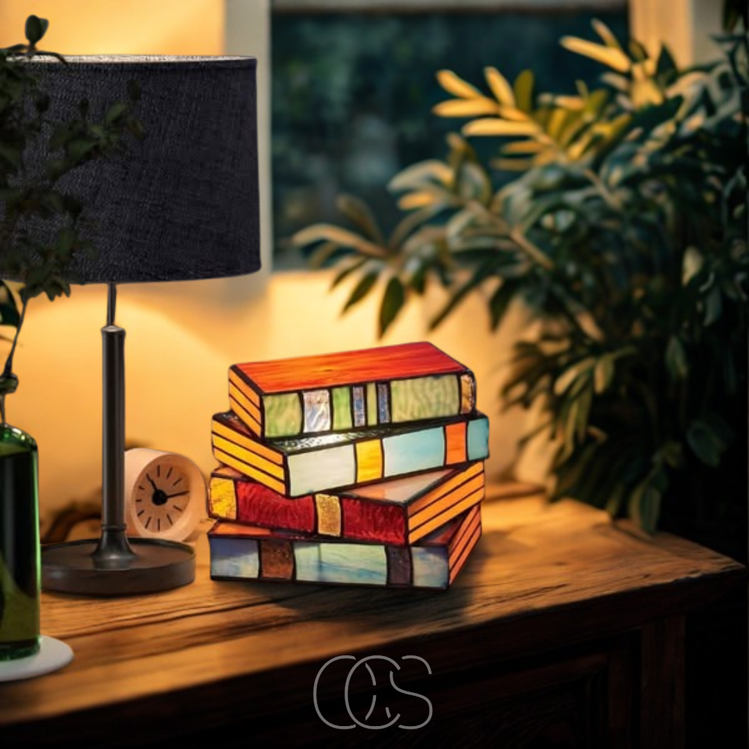 Draadloze mozaïek boeklamp Tiffany-stijl decoratieve tafellamp