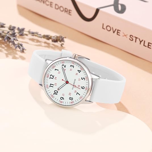Dames Clip-On Fob Horloge Siliconen Waterdicht Ontwerp