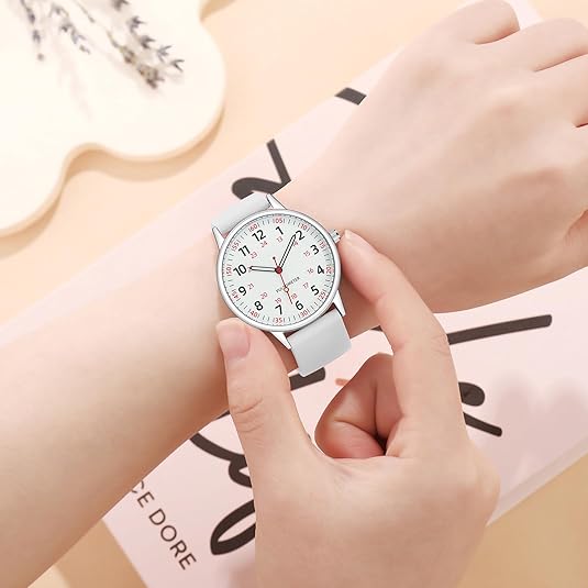 Dames Clip-On Fob Horloge Siliconen Waterdicht Ontwerp