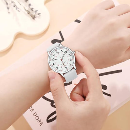 Dames Clip-On Fob Horloge Siliconen Waterdicht Ontwerp
