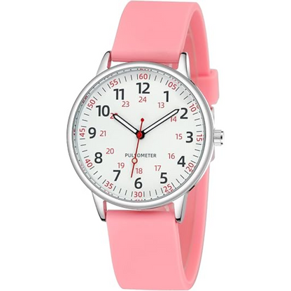Dames Clip-On Fob Horloge Siliconen Waterdicht Ontwerp