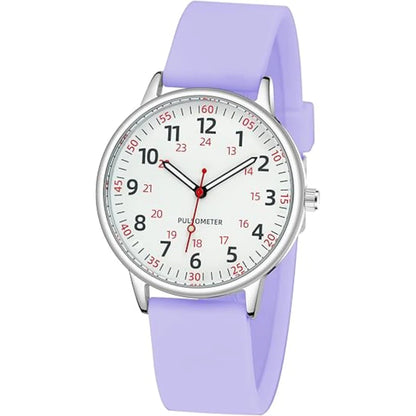 Dames Clip-On Fob Horloge Siliconen Waterdicht Ontwerp