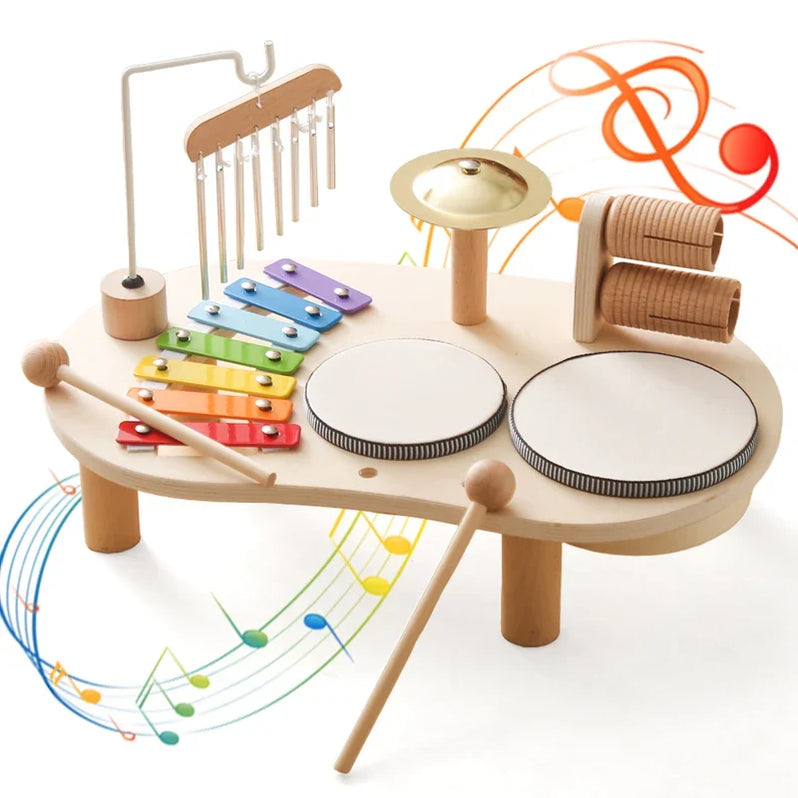 Houten Muziekstation Multi-instrument Speelgoed voor Kinderen