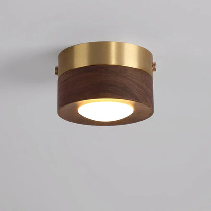 WoodenGlow walnoot LED plafondlamp moderne houten spot