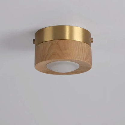 WoodenGlow walnoot LED plafondlamp moderne houten spot
