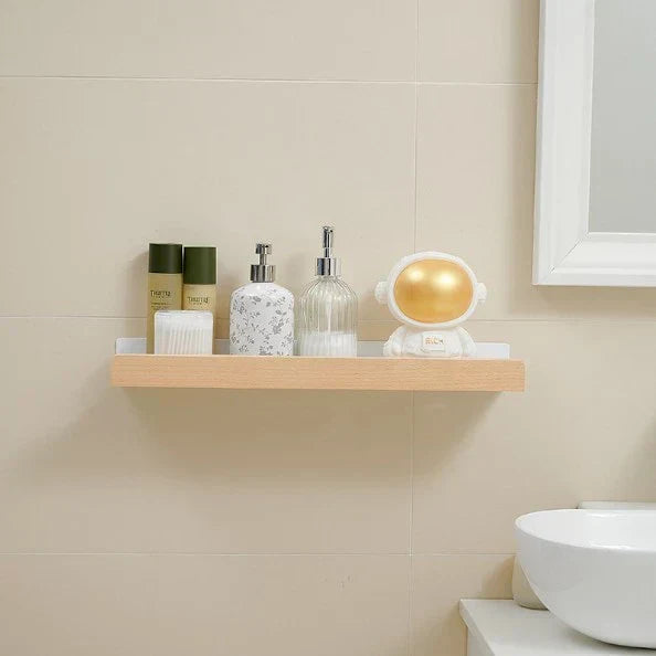 Woodify wandplank zonder boren douche-organizer voor moderne badkamers