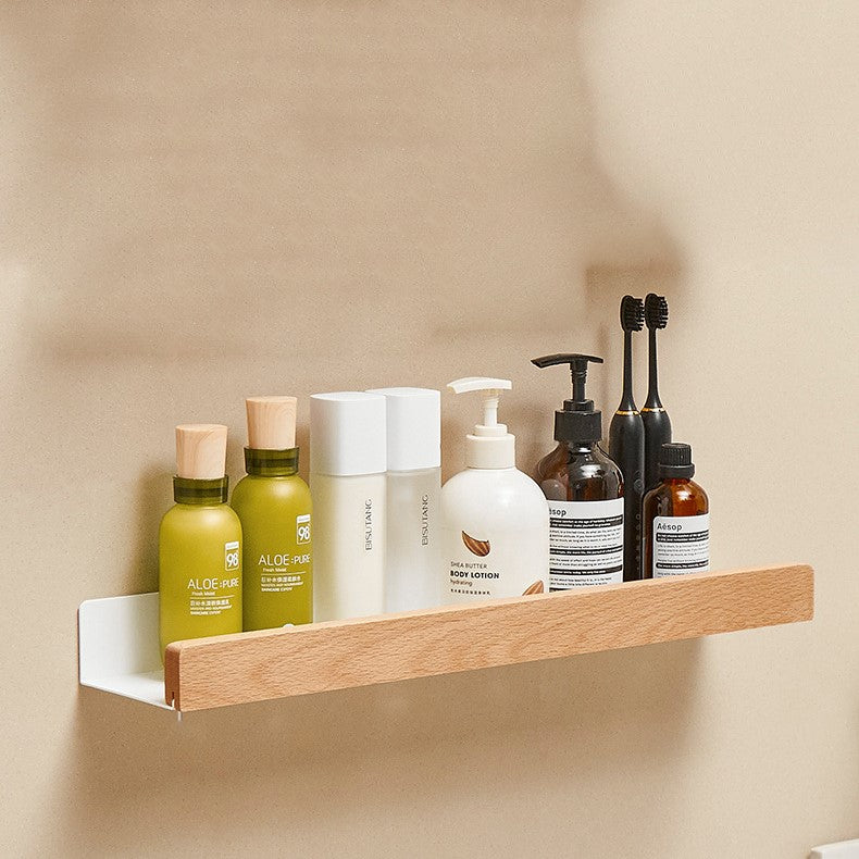 Woodify wandplank zonder boren douche-organizer voor moderne badkamers
