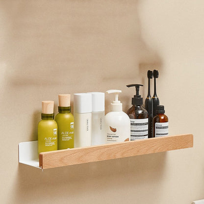 Woodify wandplank zonder boren douche-organizer voor moderne badkamers