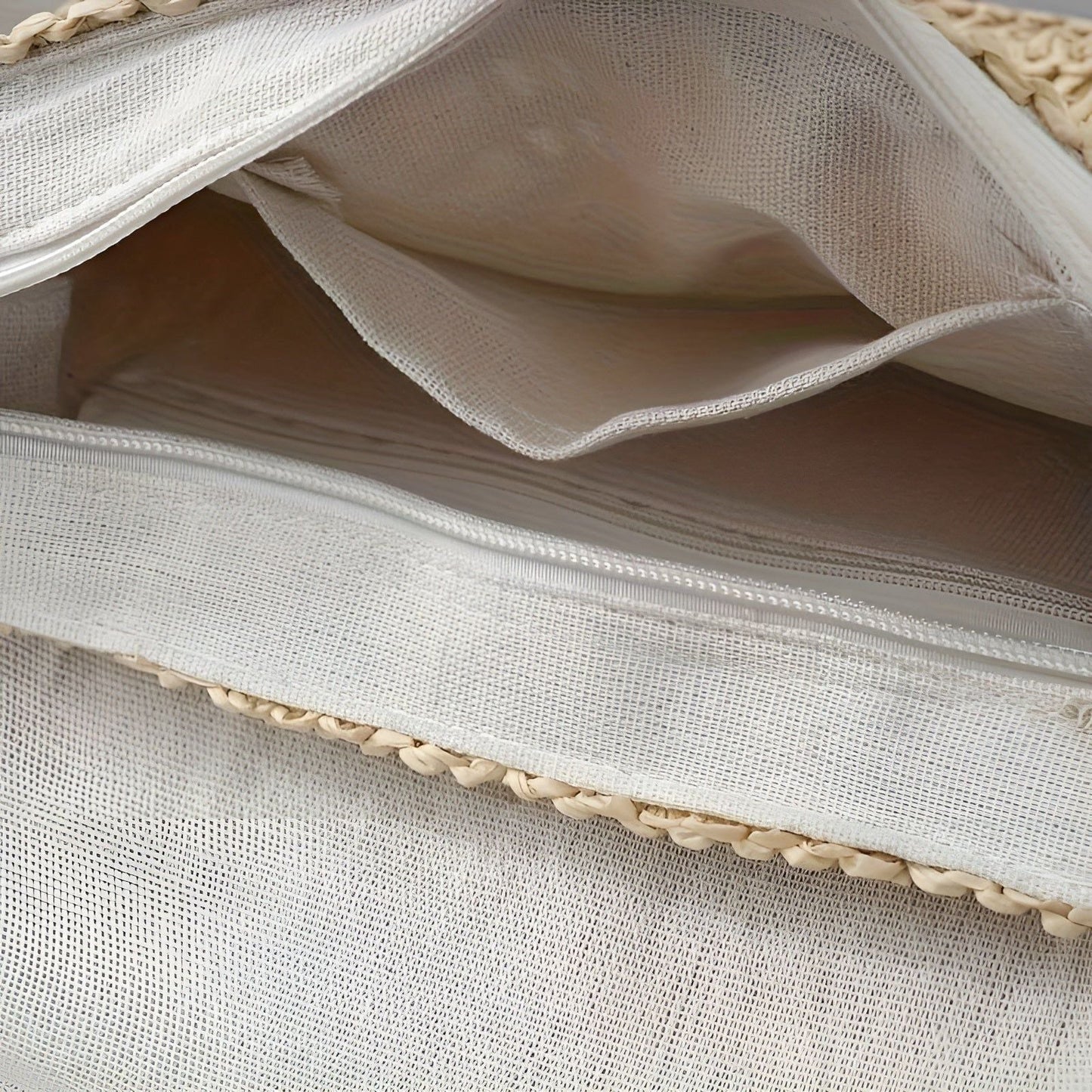 Gevlochten stro schoudertas met vintage stijl voor zomerse reizen en dagelijks gebruik