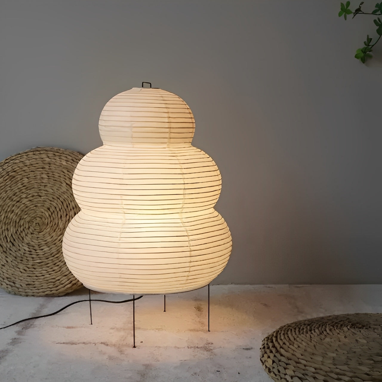 Zen vloerlamp met dimbare LED-licht en Japans geïnspireerd ontwerp