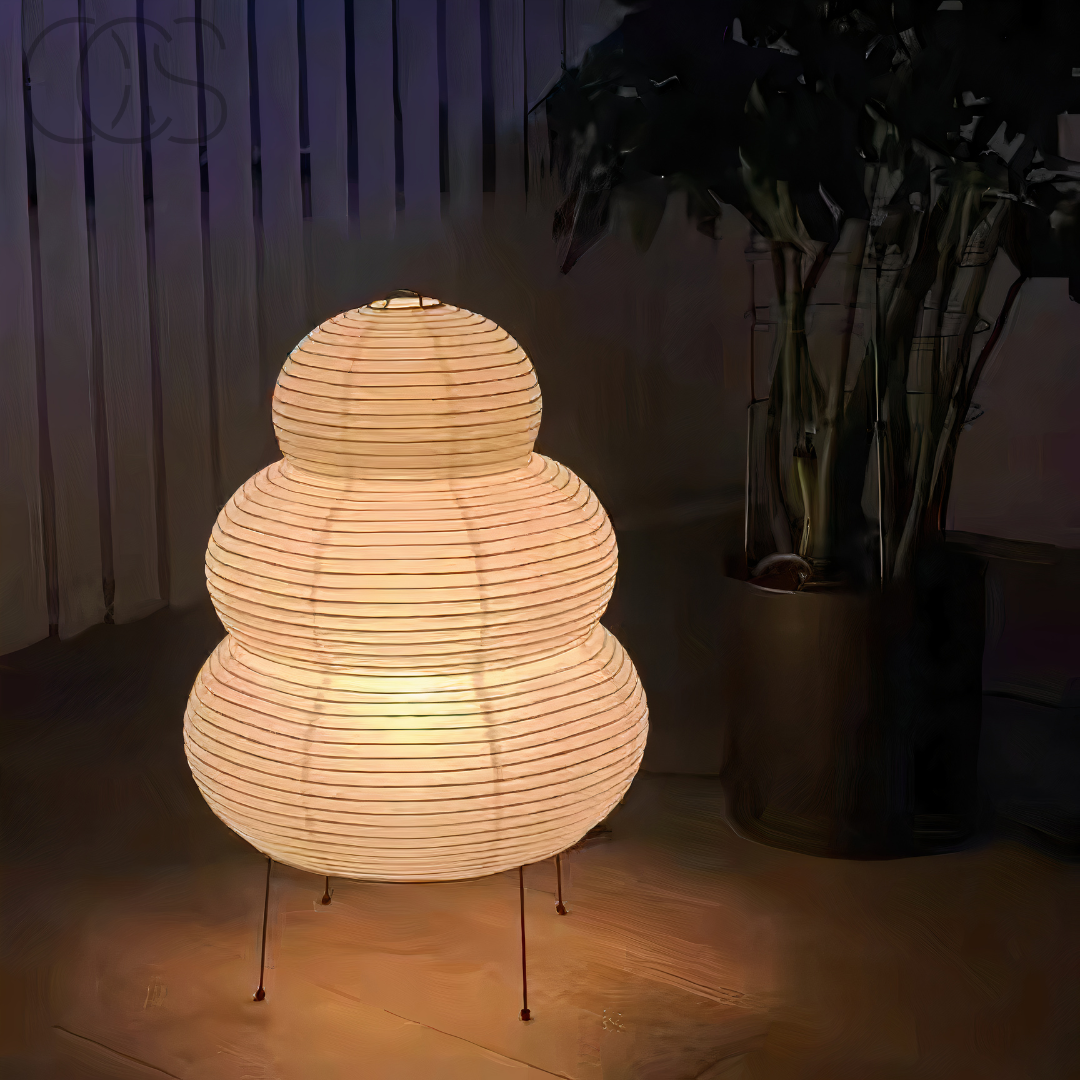 Zen vloerlamp met dimbare LED-licht en Japans geïnspireerd ontwerp