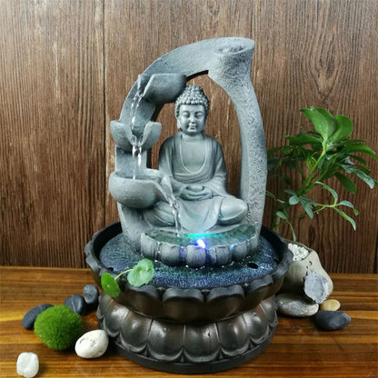 ZenFlow Boeddha binnenfontein kalmerende woondecoratie
